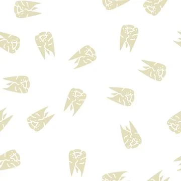 Cavity tooth glyph seamless pattern Illustrazione stock