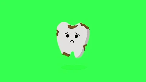 cavity tooth icon animation of cavity te... | Stock Video | Pond5