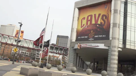 Cavs Stadium Cleveland OH Stock Footage 33237393