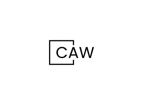 CAW letter initial logo design vector illustration Stock Illustration