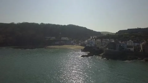 Cawsand Kingsand Cornwall Cornish Fishing Village Aerial Stock Footage 59779540