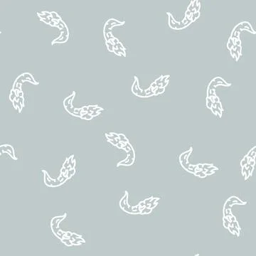 Cayenne pepper burning vegetable line vector seamless pattern 스톡 일러스트