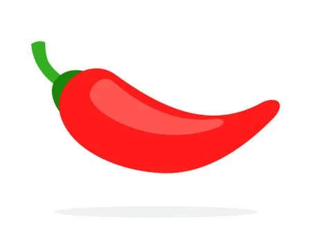 Cayenne pepper flat icon vector isolated Stock Illustration
