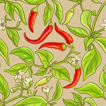 Cayenne pepper pattern 库存插图