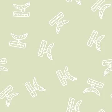 Cayenne pepper spice scale line vector seamless pattern 스톡 일러스트