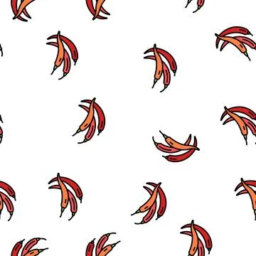 Cayenne pepper vector seamless pattern Stock Illustration