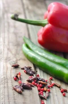 Cayenne peppers Stock Photos
