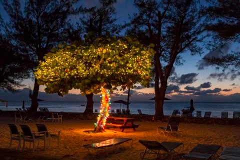 Cayman Beach at Dusk Foto stock