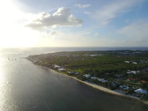 Cayman Island Shoreline sunset Stock Photos