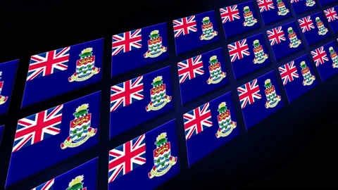 Cayman Islands Flag Animated Background 3d Animation Stock Footage 229334517