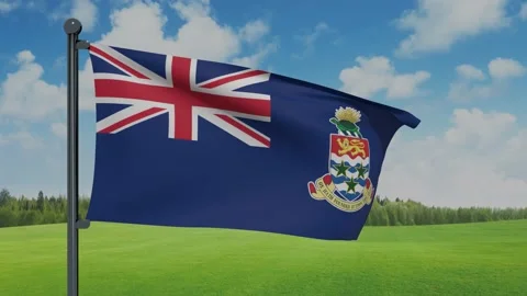 Cayman Islands Flag Video stock 153254342
