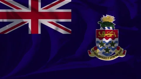Cayman Islands Flag Loop Video stock 295746936