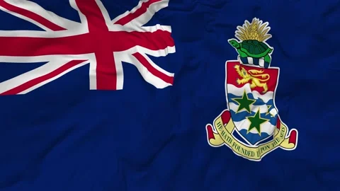 Cayman Islands Flag Seamless Looping Background Waving Slow Motion Stock Footage 234035238