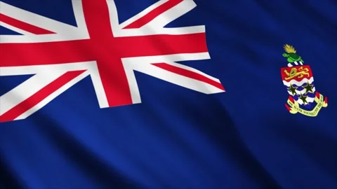 Cayman Islands Flag waving in the wind Stock Footage 236428418