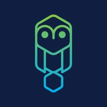 CB D Owl oil creative logo vector illustration Stock Illustration