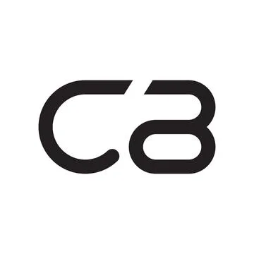 Cb initial letter vector logo Illustrazione stock