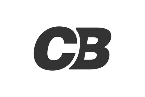 CB Techno Editable Font Logo For Corporate Branding. Bold, Futuristic Desig.. Illustrazione stock