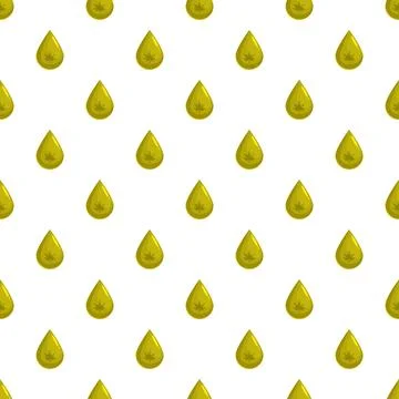 Cbd oil drops seamless pattern with cannabis leaf 库存插图