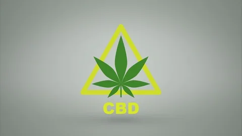 CBD warning symbol with luma matte Stock Footage