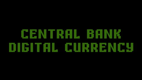 CBDC Central Bank Digital Currency. Text animation. 4K video Stock Footage 242594276