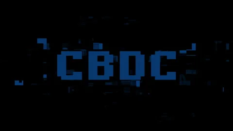 CBDC Central Bank Digital Currency. Text animation. 4K video Stock Footage 242594296
