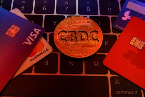 CBDC visual concept. Central Bank Digital Currency Stock Photos