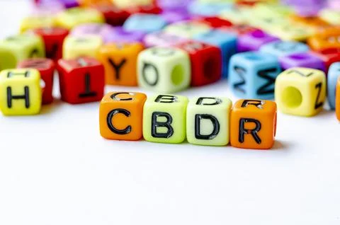 CBDR text on multicolored cubes representing Common But Differentiated Resp.. Stock Photos