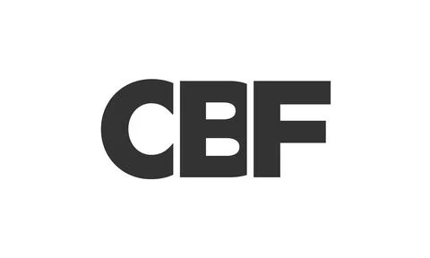 CBF logo design template with strong and modern bold text. Initial based ve.. Stock Illustration