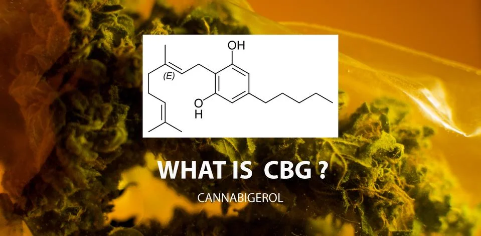 CBG Cannabigerol marijuana elements. Stock-Fotos