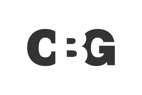 CBG logo design. Initial letter C B G bold font style for tech startups, co.. Stock Illustration