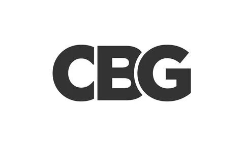 CBG logo design template with strong and modern bold text. Initial based ve.. Stock Illustration