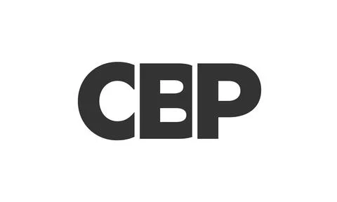 CBP logo design template with strong and modern bold text. Initial based ve.. Stock Illustration