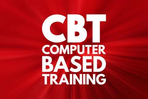 CBT - Computer Based Training acronym, education concept background Stock Illustration