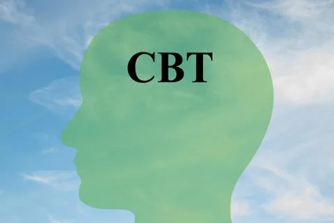 CBT mentality concept 库存插图