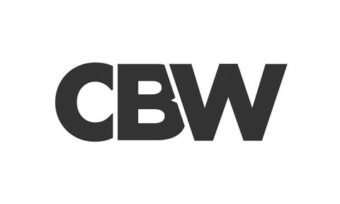 CBW logo design template with strong and modern bold text. Initial based ve.. Illustrazione stock