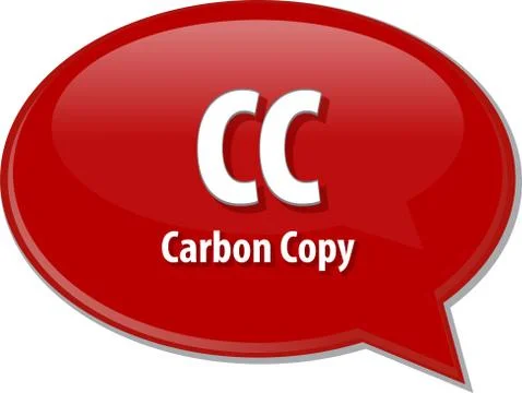 CC acronym definition speech bubble illustration Stock-Illustration