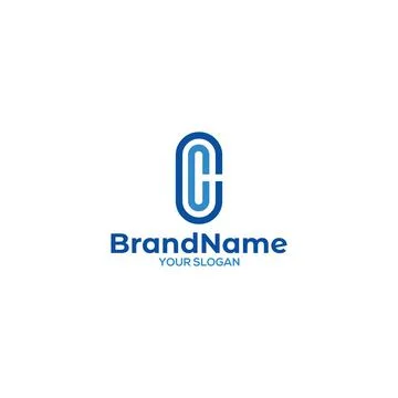 CC Church Logo Design Vector Stock Illustration