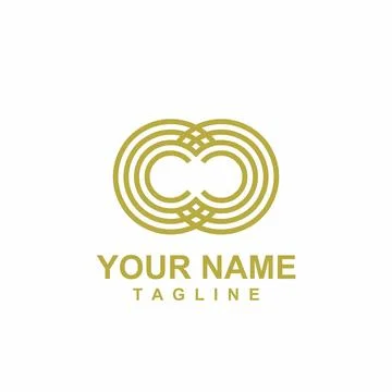 CC, CO, OC, OO initials geometric logo and vector icon Stock Illustration