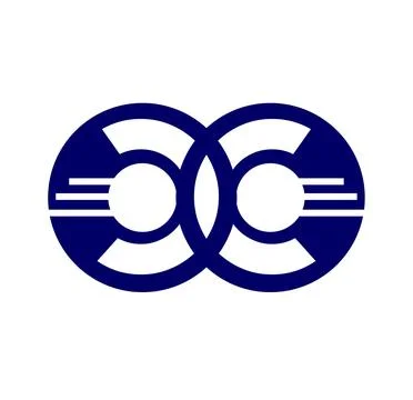 CC initials for network connection vector logo and icon Stock Illustration