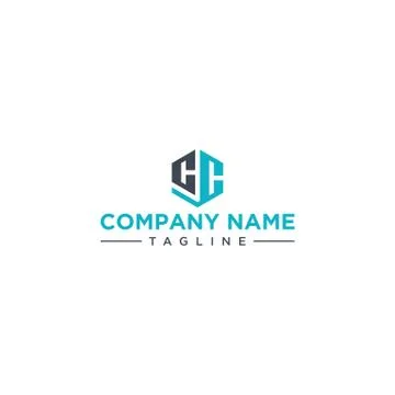 CC letter icon hexagon shape Stock Illustration