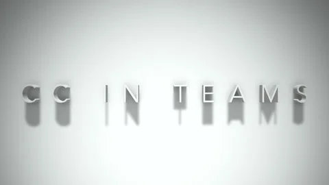 cc in teams 3D title animation with shad... | Stock Video | Pond5