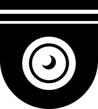 CC tv Camera icon vector design, Security camera icon, Cc tv symbol, CC TV .. Stock Illustration