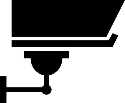 CC tv Camera icon vector design, Security camera icon, Cc tv symbol, CC TV .. Stock Illustration