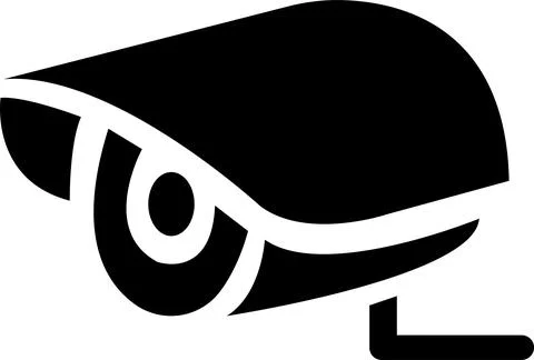 CC tv Camera icon vector design, Security camera icon, Cc tv symbol, CC TV .. Stock Illustration