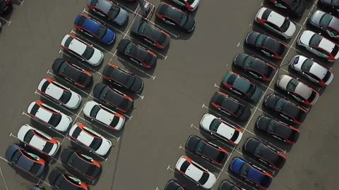 Ccars in the parking lot Stock Footage 230645485