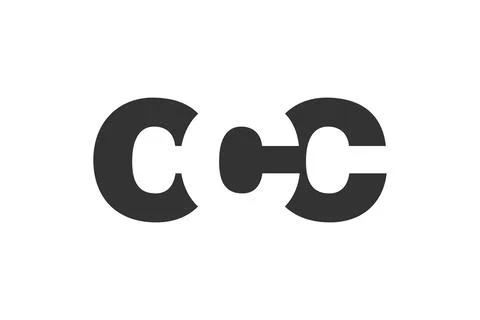 CCC bold and unique editable font logo for tech startups, consulting, corpo.. Stock Illustration