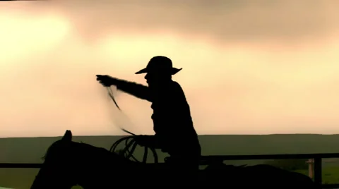 CCC Ranch Roping Slo-Mo Stock Footage 67812713