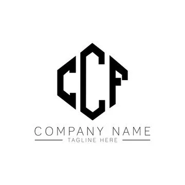 CCF letter logo design with polygon shape. CCF polygon and cube shape logo .. Stock Illustration
