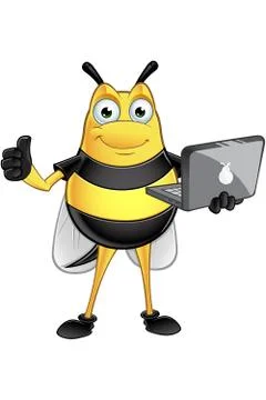 CChubby Bee Character Stock Illustration
