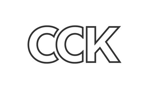 CCK logo design template with strong and modern bold text. Initial based ve.. Stock Illustration